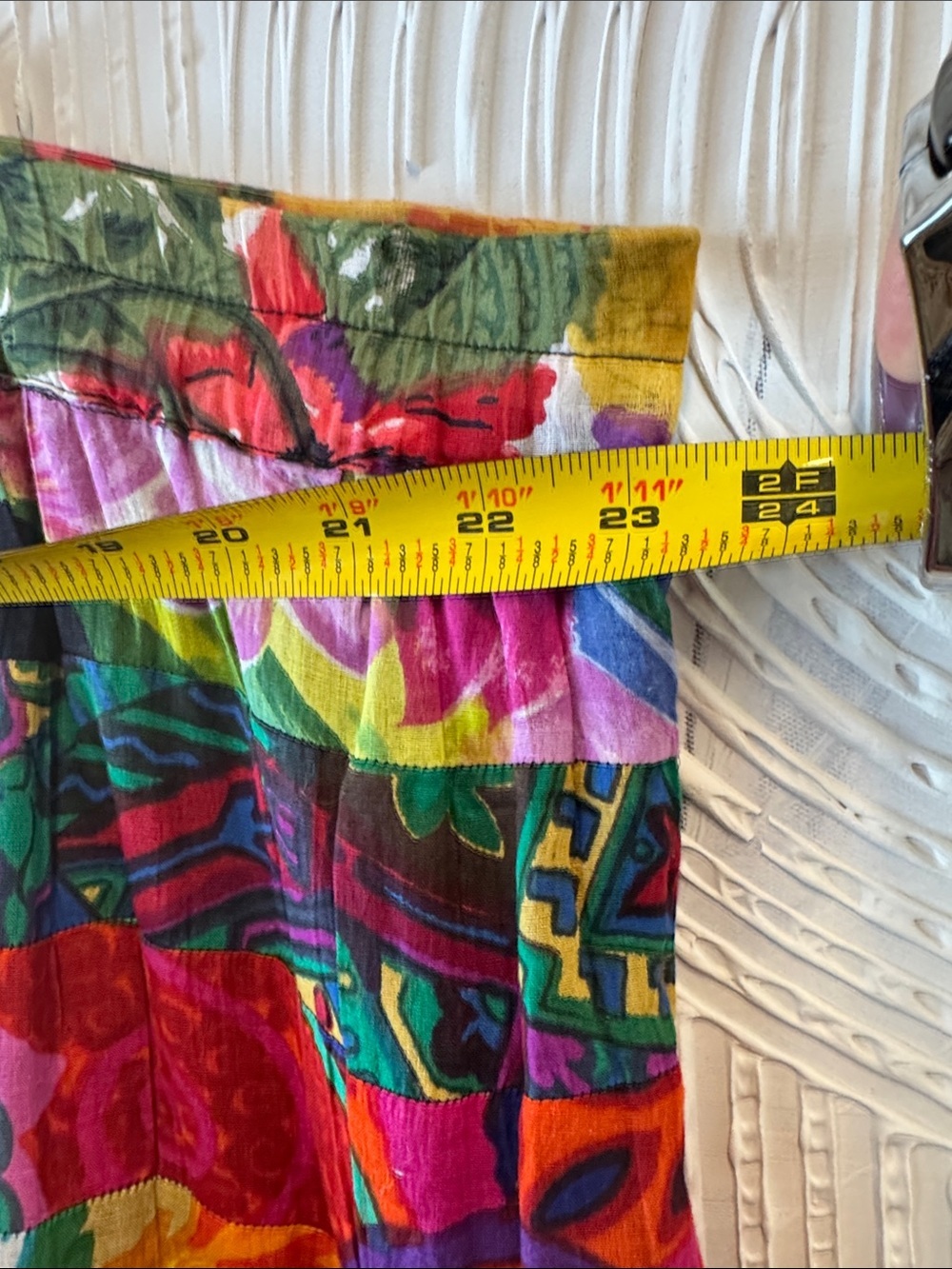 Colorful Abstract Patchwork Maxi Skirt N0544 - Picture 8 of 9